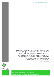 kompleksowe badanie kosztów i korzyści członkostwa polski w