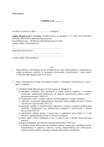 Wzór umowy - Sąd Rejonowy w Łowiczu