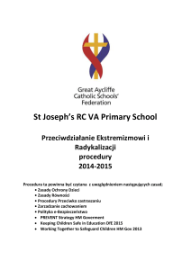 St Joseph`s RC VA Primary School Przeciwdziałanie Ekstremizmowi