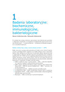 Badania laboratoryjne: biochemiczne, immunologiczne