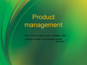 Product management - E-SGH