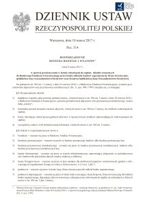 Rozporządzenie Ministra Rozwoju i Finansów z dnia 8 marca 2017