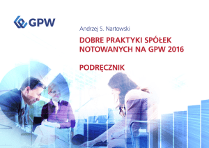 Dobre praktyki spółek notowanych na GPW 2016