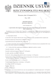Rozporządzenie Ministra Zdrowia z dnia 6 listopada 2012 r. w