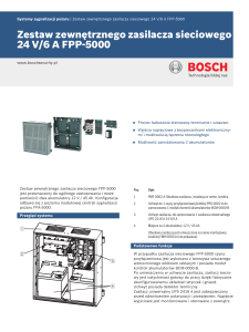 Zestaw zewnętrznego zasilacza sieciowego 24 V/6 A FPP‑5000