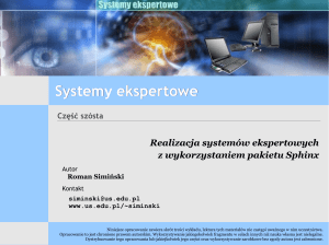 Systemy ekspertowe - Zakład Systemów Informatycznych