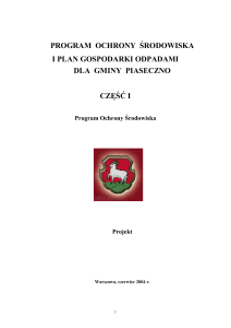 5. założenia ochrony środowiska dla gminy piaseczno do 2010 roku