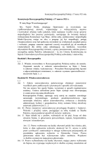 Konstytucja Rzeczypospolitej Polskiej z 17 marca 1921 roku