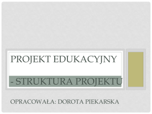 struktura projektu edukacyjnego