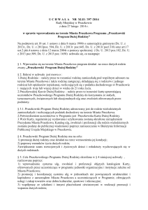 U C H W A Ł A NR XLII / 397 /2014 Rady Miejskiej w Pruszkowie z