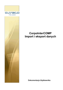 CorpoInterCOMP Import i eksport danych