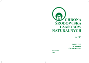 chrona œrodowiska i zasobów naturalnych