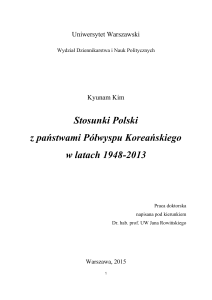 Stosunki Polski z państwami Półwyspu Koreańskiego w latach 1948