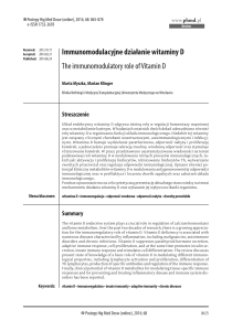 Immunomodulacyjne działanie witaminy D The immunomodulatory