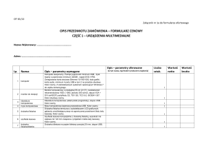 OT-01/12 Załącznik nr 1a do formularza ofertowego OPIS