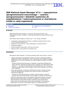 IBM Rational Asset Manager V7.5 — repozytorium oprogramowania