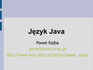 Język Java - Paweł Rajba