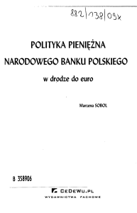 polityka pieniężna narodowego banku polskiego