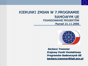 finansowanie projeków w 6. programie ramowym unii europejskiej