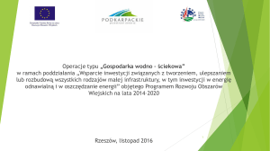 Prezentacja dot. operacji typu gospodarka - PROW 2014-2020