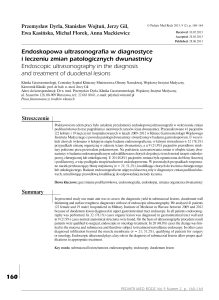 160 endoskopowa ultrasonografia w diagnostyce i leczeniu