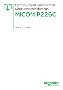 MiCOM P226C - Schneider Electric Energy Poland Sp. z oo