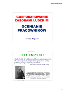 ocenianie pracowników - dr Andrzej Marjański