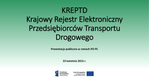 KREPTD Krajowy Rejestr Elektroniczny Przedsiębiorców Transportu