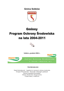 7. Priorytety i cele ekologiczne gminy Sobków