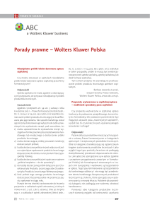 Porady prawne – Wolters Kluwer Polska