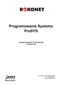 Programowanie systemu ProSys
