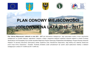 Plan Odnowy Miejscowoœci Jod³ownik na lata 2010-2017