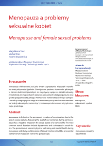 Menopauza a problemy seksualne kobiet
