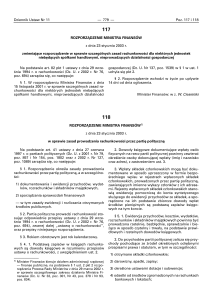 Rozporządzenie Ministra Finansów z dnia 23 stycznia 2003 r. w