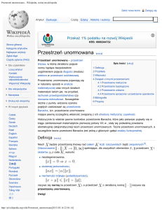 Przestrzeń unormowana – Wikipedia, wolna encyklopedia