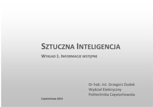 sztuczna inteligencja - Grzegorz Dudek