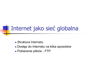 Internet jako sieć globalna