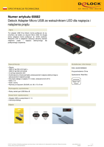 Delock Adapter Micro USB ze wskaźnikiem LED dla napięcia i
