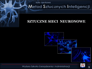 "Sztuczne sieci neuronowe"