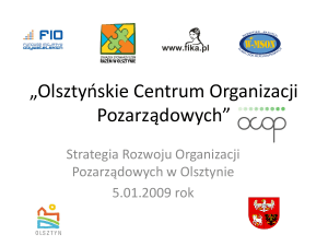 Strategia - Olsztyńskie Centrum Organizacji Pozarządowych