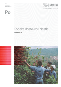Kodeks dostawcy Nestlé
