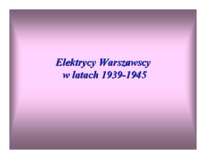 Warszawscy elektrycy w latach 1939