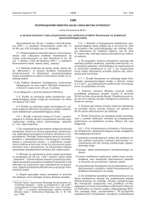 Rozporządzenie Ministra Nauki i Szkolnictwa Wyższego z dnia 23