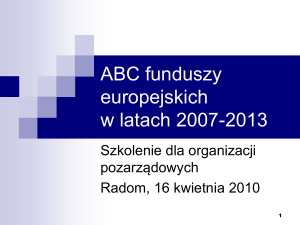 ABC Funduszy Europejskich (Szkolenie Centrum