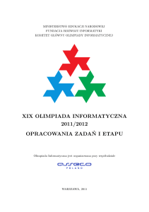 XIX Olimpiada Informatyczna 2011/2012