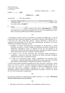 Umowa Nr - Powiatowy Urząd Pracy w Tomaszowie Lubelskim