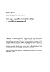 Bariery i ograniczenia mentoringu w polskich organizacjach
