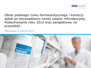Obraz polskiego rynku farmaceutycznego i kondycji aptek po