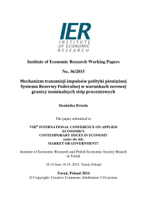 Institute of Economic Research Working Papers No. 36/2015