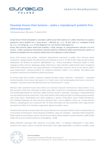 Powstaje Asseco Data Systems – jedna z największych polskich firm